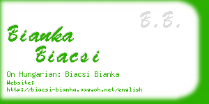 bianka biacsi business card